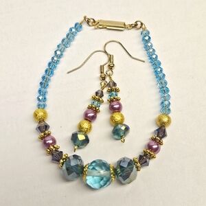 Crystal and Glass Faux Pearl Beaded set